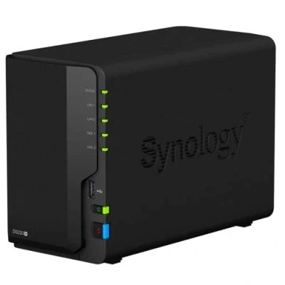 Bild av Synology DS220+ 2 bay diskstation NAS Intel Celeron J4025 GB ram x RJ 45 1 GbE LAN portpaket med 4 TB WD RED Plus HDD WD40EFZX