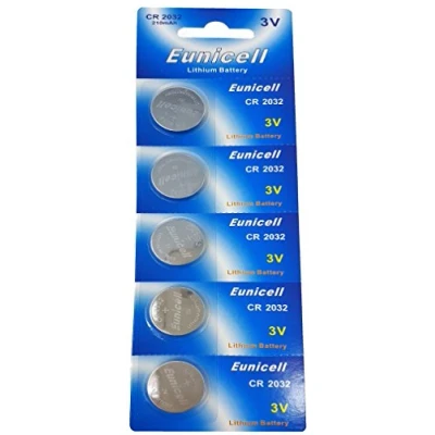 Bild av 5 x CR2032 3 V litiumknappcell 210 mAh (1 blisterkort a batterier) Engångs märkesvaror Eunicell