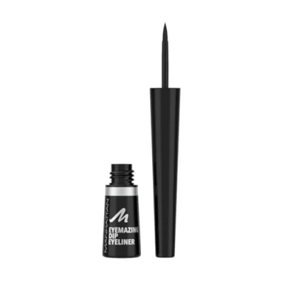 Bild av Manhattan Eyemazing Dip eyeliner Fb. 001 svart, högpigmenterad, fläckbeständig med matt svart finish, 7 ml