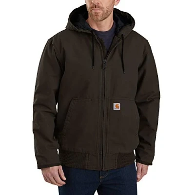 Bild av Carhartt herr arbete nytto ytterkläder Active Jacket J130, Mörkbrunt, L