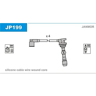 Bild av JANMOR JP199 Jeu De Fils d&#039;Allumage HYUNDAI: i20 I 3/5 portes