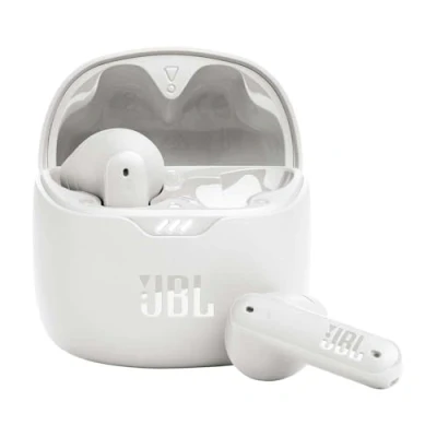 Bild av JBL Tune Flex TWS Vattentäta, aktivt brusreducerande In ear bluetooth hörlurar med upp till 32 timmars batteritid, vit