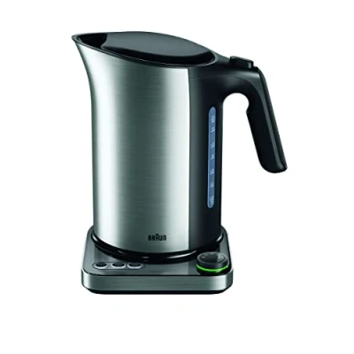 Bild av Braun Vattenkokare WK 5115 BK IDCollection Tekokare med tryckkokningssystem och varmhållningsfunktion, 5 temperaturnivåer perfekt för te, 1,7 l kapacitet, 3 000 watt, svart/rostfritt stål