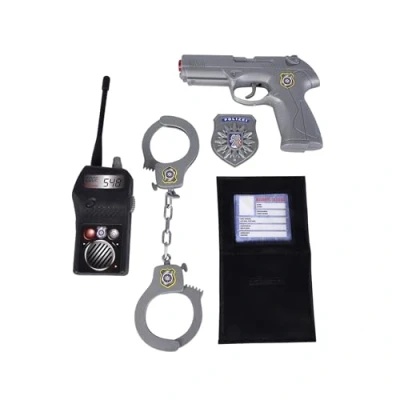 Bild av Simba 108102669 polis bassats, radio, pistol, handbojor, mapp, märke, från 3 år