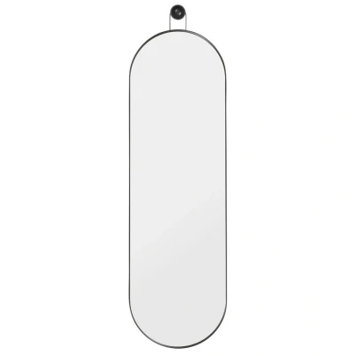 Bild av ferm LIVING väggspegel Poise, oval, höjd 99 cm, glas, järn