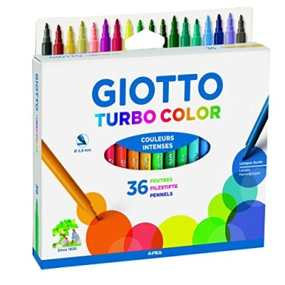 Bild av GIOTTO 0726 00 Turbo Color fibermålare, flerfärgad, 36 färger