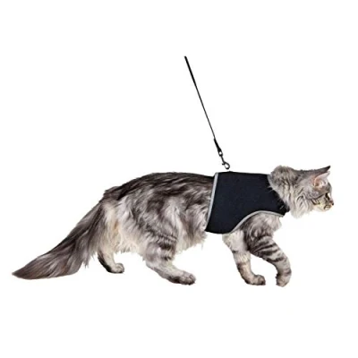 Bild av Trixie Soft harness cat with leash XXL 36 54 cm 1.20 m black