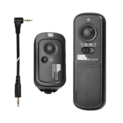 Bild av Pixel RW/E3 trådlös slutarfjärrkontroll med E3 typ terminal för Canon EOSR, EOSRP, 90D, 250D, M6 II; Olympus E M1X, M1 Fujifilm GFX100, XT3, XT30, X A7, ersätter RS 60E3, RR 100