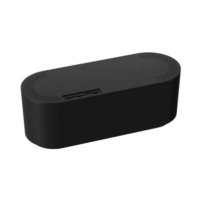 Bild av D Line ordningslåda för kablar, döljer förlängningsblock, kabelhantering skrivbord, snyggar till TV tillverkad av elektriskt säkert ABS material 325 (L) x 125 (B) 115 mm (H) liten, svart