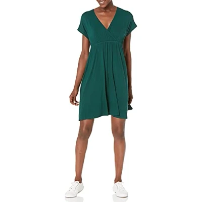 Bild av Amazon Essentials Women&#039;s Röklinklänning (finns i plusstorlek), Jadegrön, XS
