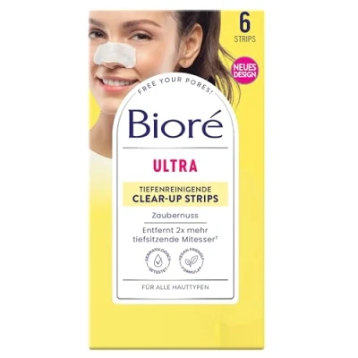 Bild av Bioré Djuprengörande näs klar up remsor trollnöt/Witch Hazel tar bort djupsittande pormaskar, 2 pack (2 x 6 stycken)