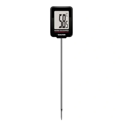 Bild av Heston Blumhal precision by Salter 544A HBBKCR kötttermometer varmluftsfriteringsond, livsmedelstermometer med silikonhandtag, rostfritt stål för grillning, 0,1 C, 200 C till 45