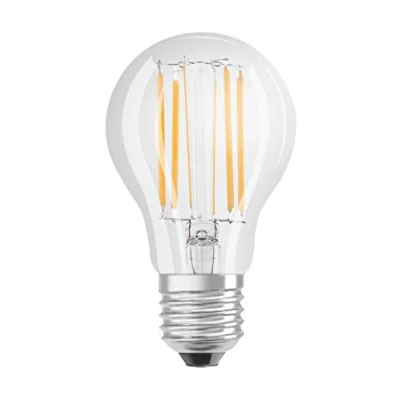 Bild av Osram LED Star Classic A lampa, i kolvform med E27 sockel, icke dimbar, ersätter 75 watt, glödtrådstil klar, varm vit 2700 Kelvin, 1 pack
