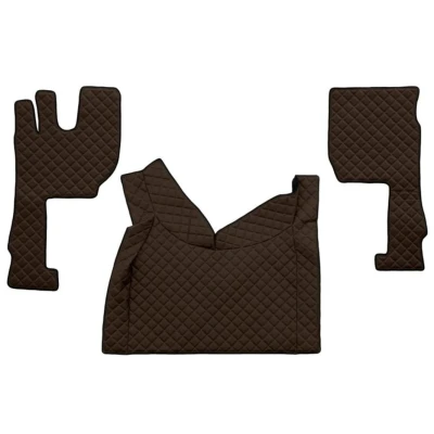Bild av F CORE FL08 BROWN Ensemble de tapis sol Similicuir avant 3 marron