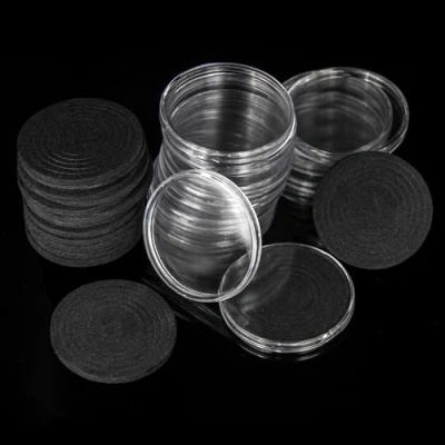 Bild av Uncle Paul 20 set 46 mm myntkapslar med 6 storlekar (20/25/30/35/40/46 mm) justerbart skyddande skumpackning mynthållare fodral för myntsamling DC0340