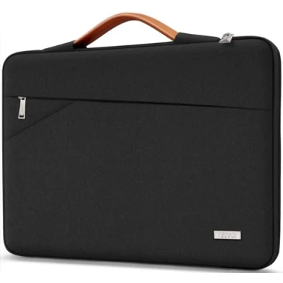 Bild av TECOOL 16 tums laptopfodral för MacBook Pro M1 M2 M3 2019 2023, tum Lenovo ThinkBook Ideapad yoga, ASUS Vivobook 16, Dell Inspiron HP Notebook stötsäker vattentät väska, svart