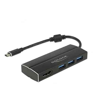 Bild av Delock Extern videoadapter VL100 USB C HDMI mörkgrå detaljhandel