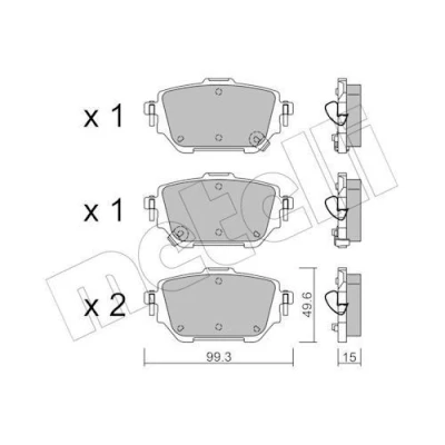 Bild av METELLI 22 1236 0 Jeu de plaquettes frein avec indicateur d&#039;usure TOYOTA: Corolla XII Berline