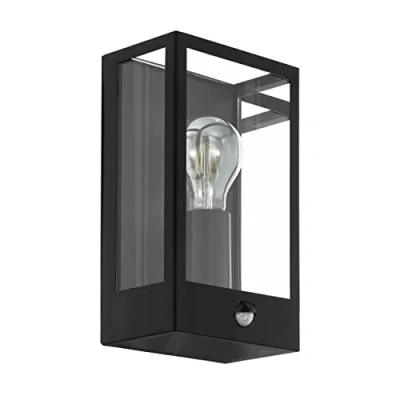 Bild av EGLO Utomhusvägglampa Alamonte med sensor, svart