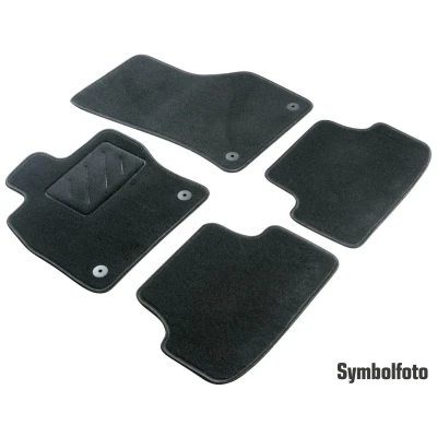 Bild av WALSER 80011 Ensemble de tapis sol Textile Avant et arrière 4 noir Sur mesure AUDI: A4 B8 Berline,