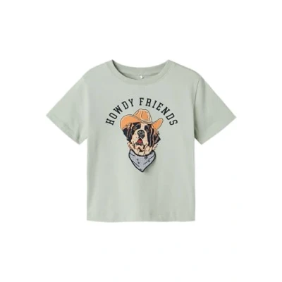 Bild av Name it Tshirt med print för barn, Storlek: 104, Aqua gray