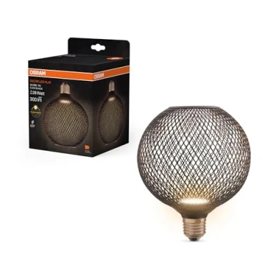 Bild av OSRAM Decor LED Flat Globe E27 3,5W svart 2,700K metall