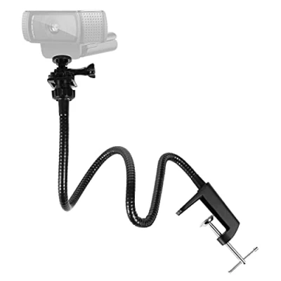 Bild av 25 tums flexibel webbkamerastativ lång arm klämma hållare stativ för Logitech Webcam C925e C922x C922 C930e C930 C920 C615, GoPro kameror
