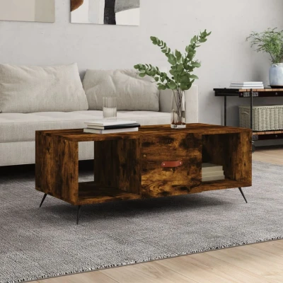 Bild av vidaXL Soffbord rökfärgad ek 102x50x40 cm konstruerat trä