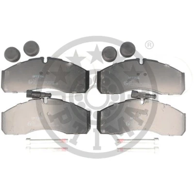 Bild av OPTIMAL BP 12739 Jeu de plaquettes frein Essieu avant avec contact du palpeur d&#039;usure intégré vis d&#039;étrier accessoires