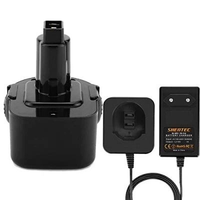 Bild av Shentec 12 V 3500 mAh NI MH batteriersättning för Dewalt batteri DC9071 DE9071 DW9072 DE9074 DE9075 DE9501 DW9071 DE9037 DE9072 152250 27 39745 01och en laddare