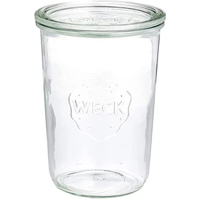 Bild av Väckarklocka rund kant form burk, glas, transparent, 850 ml