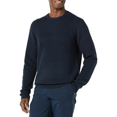 Bild av Amazon Essentials Herr långärmad mjuk beröring våffelsöm rund hals, marinblå, X Large