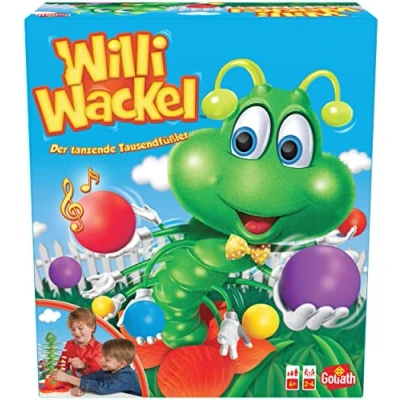 Bild av Goliath Willi Wackel, brädspel för barn från 4 år, 2 till spelare, barnlek pojkar och flickor, grön