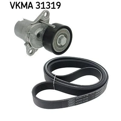 Bild av SKF VKMA 31319 Jeu de courroies trapézoïdales à nervures AUDI: Q5, A4 B8 Berline, Avant, VOLKSWAGEN: Scirocco III, Beetle 3/5 portes