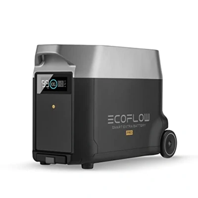 Bild av ECOFLOW Delta Pro extra batteri, kapacitet på 3 600 watt, kapacitetsökning upp till 10,8 kWh för en strömkälla hembackup, nödsituationer