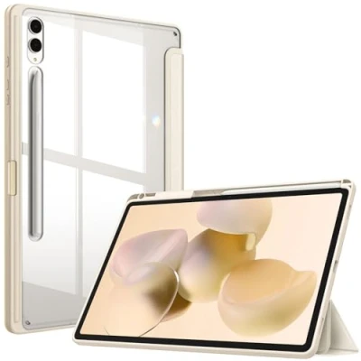 Bild av Fintie Hybrid slimmat fodral för Samsung Galaxy Tab S9 Plus 12,4 tum 2023 modell (SM X810/X816B/X818U) med S pennhållare, stöttåligt skydd klart transparent bakskal, automatisk uppvakning/sömn,