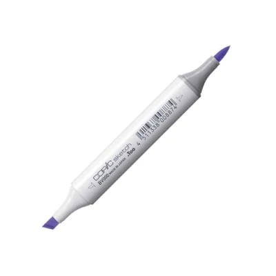Bild av COPIC Skissmarkör typ BV 000, Iridescent Mauve, professionell penselmarkör, med en superpenselspets och medelbrun spets