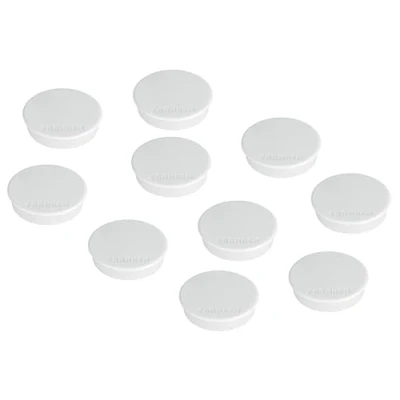Bild av FRANKEN magneter runda, 10 stycken, högkvalitativa självhäftande för kontor, hushåll, verkstad, perfekt whiteboards, kylskåp, plantavlor eller montrar, 38 mm, vit, HM38 09