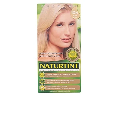 Bild av Naturtint coloration without ammonia, 100% gray coverage, vegetable ingredients, natural and durable color, 10n blond alba, 170ml