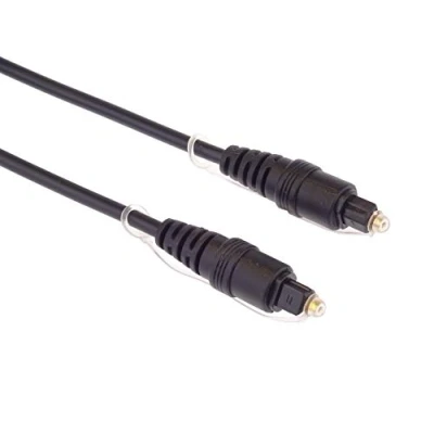Bild av PremiumCord Optisk ljudkabel Toslink 1 m, kontakt till kontakt, digital kabel för stereosystem HiFi Soundbar TV, HQ Audio, guldpläterad, färg svart