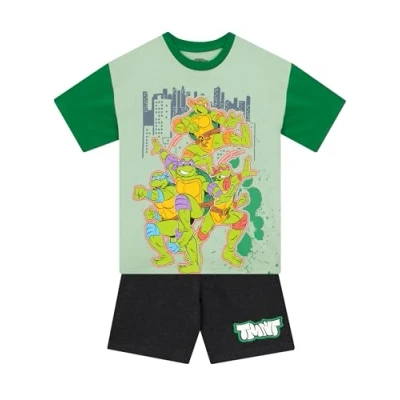 Bild av Teenage Mutant Ninja Turtles T shirt Och Shorts Set Leonardo, Donatello, Raphael Michelangelo Pojkoutfit TMNT Pojkkläder Kids Grön 116