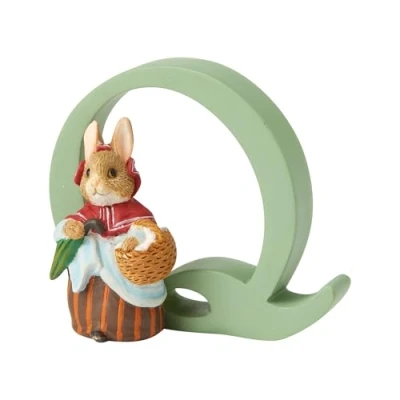 Bild av Beatrix Potter alfabet brev Q fru kanin statyett