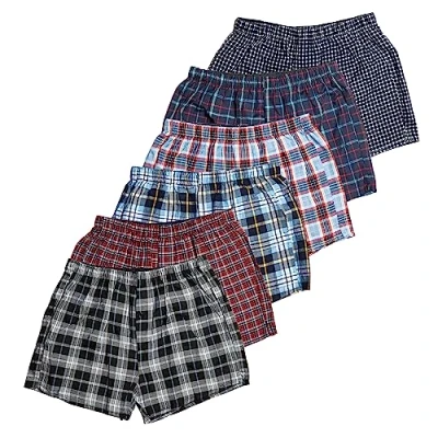 Bild av Bonjour herr vardagliga nödvändigheter multipack klassisk lös passform vävda boxershorts för män 6 pack bomull underkläder som andas, kalsonger, S, M, L, XL, XXL, 3XL, 4XL,