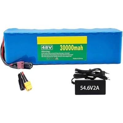 Bild av 48 V 30 Ah Ebike batteri för 1 000 W 800 750 500 200 elektrisk cykel scootermotor, E litiumjonbatteri, lektrisk batteripaket med 54,6 2 A laddare Ah, T