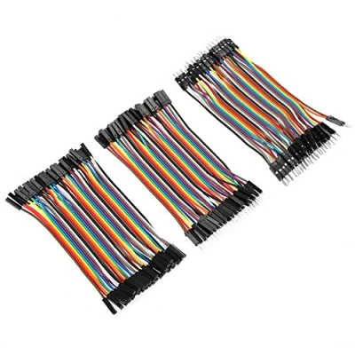 Bild av Akozon 3 st färgglada 10 cm jumper ledningskit 40 stift M till F / M/40 för Breadboard