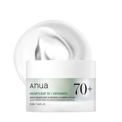 Bild av ANUA Heartleaf 70 intensiv lugnande kräm med ceramid, pantenol, hjärtbladsextrakt, koreansk hudvård (50 ml/1,69 fl. Oz)