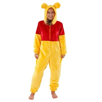 Bild av Disney Nalle Puh sparkdräkt för kvinnor kostymer Dams fleecepyjamas Officiellt merchandise Gul XX Stor
