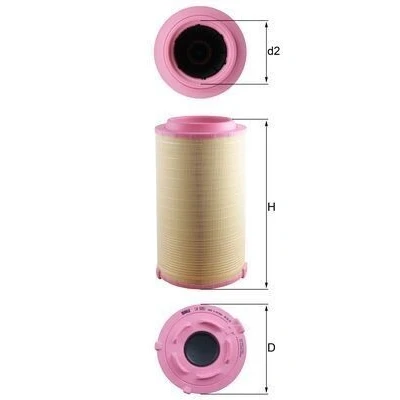 Bild av MAHLE ORIGINAL LX 5051 Luftfilter 489mm 267mm Filterinsats MAN: TGX, TGS