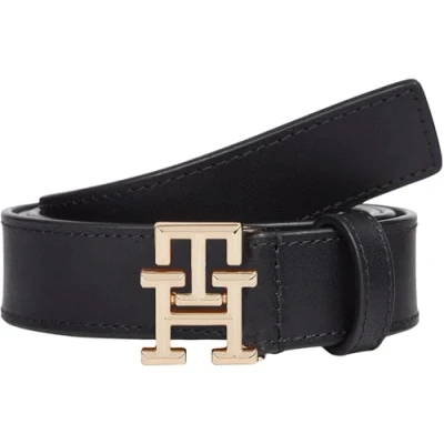 Bild av Tommy Hilfiger TH LOGO 2.5 AW0AW17248 justerbart bälte, svart (svart), 90, 90