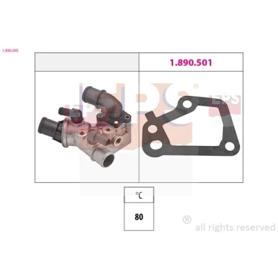 Bild av EPS 1.880.095 Thermostat d&#039;eau 80 Made in Italy OE Equivalent avec raccord fileté pour le capteur de température FIAT: Palio I Weekend